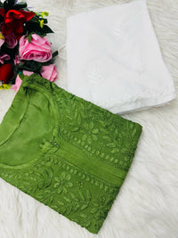 Muslin Heavy handwork Kurta - Chikankari official