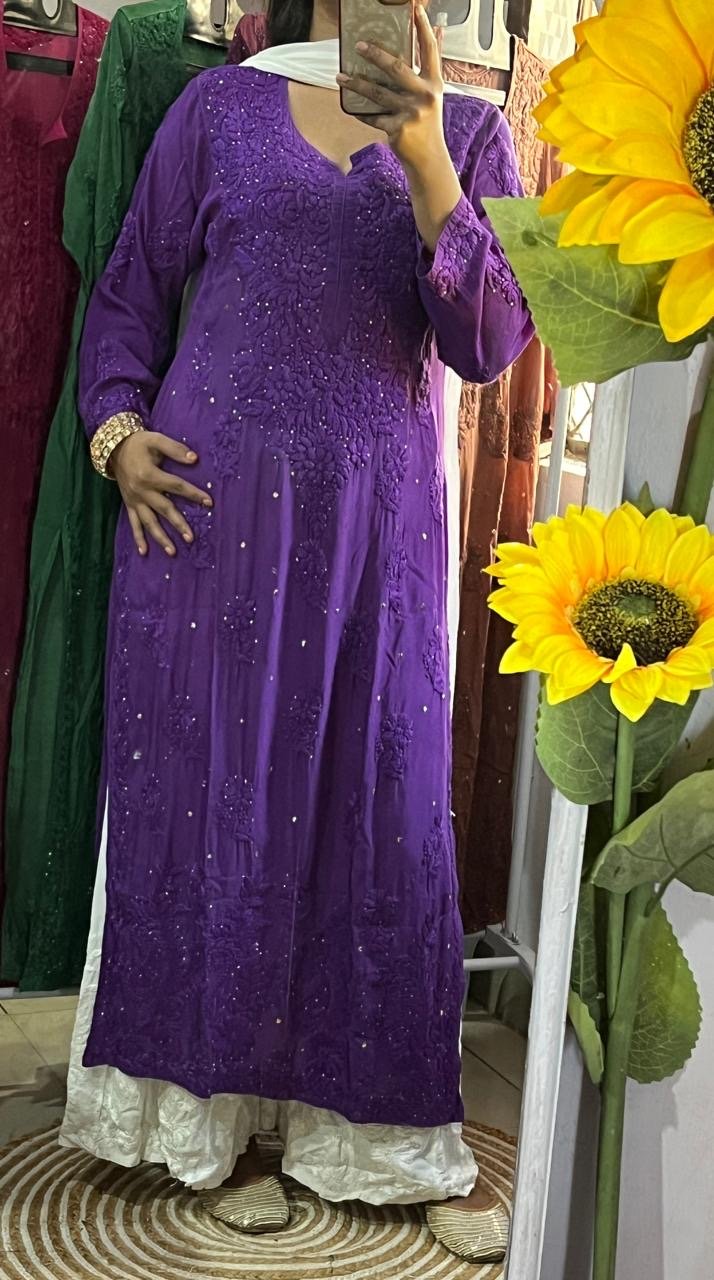 Muslin Muqaish Fine Handcrafted - Chikankari official