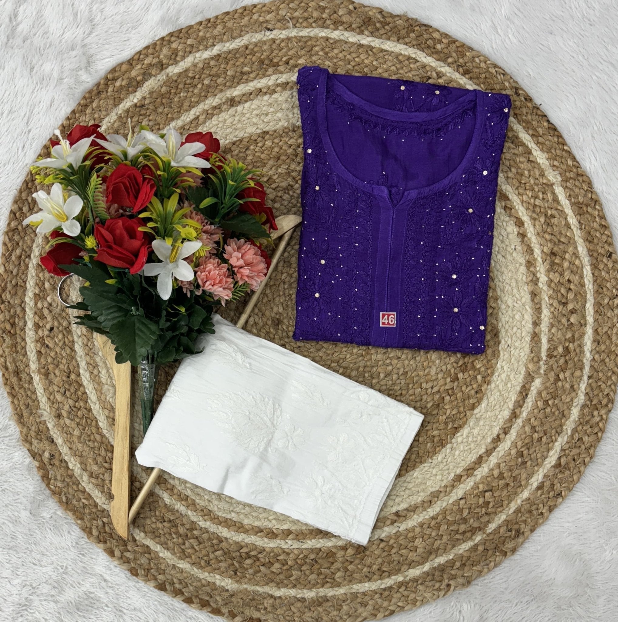 Muslin Muqaish Ghass Patti - Chikankari official