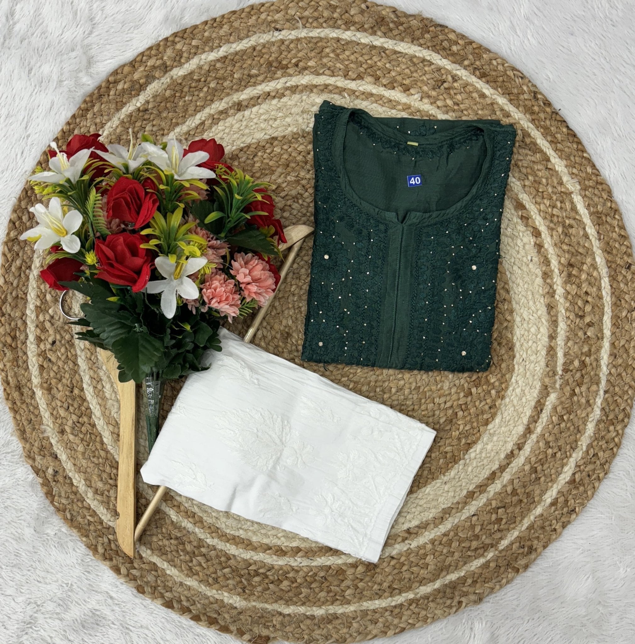 Muslin Muqaish Ghass Patti - Chikankari official