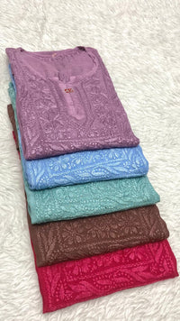 Muslin Short Comfort Top - Chikankari official