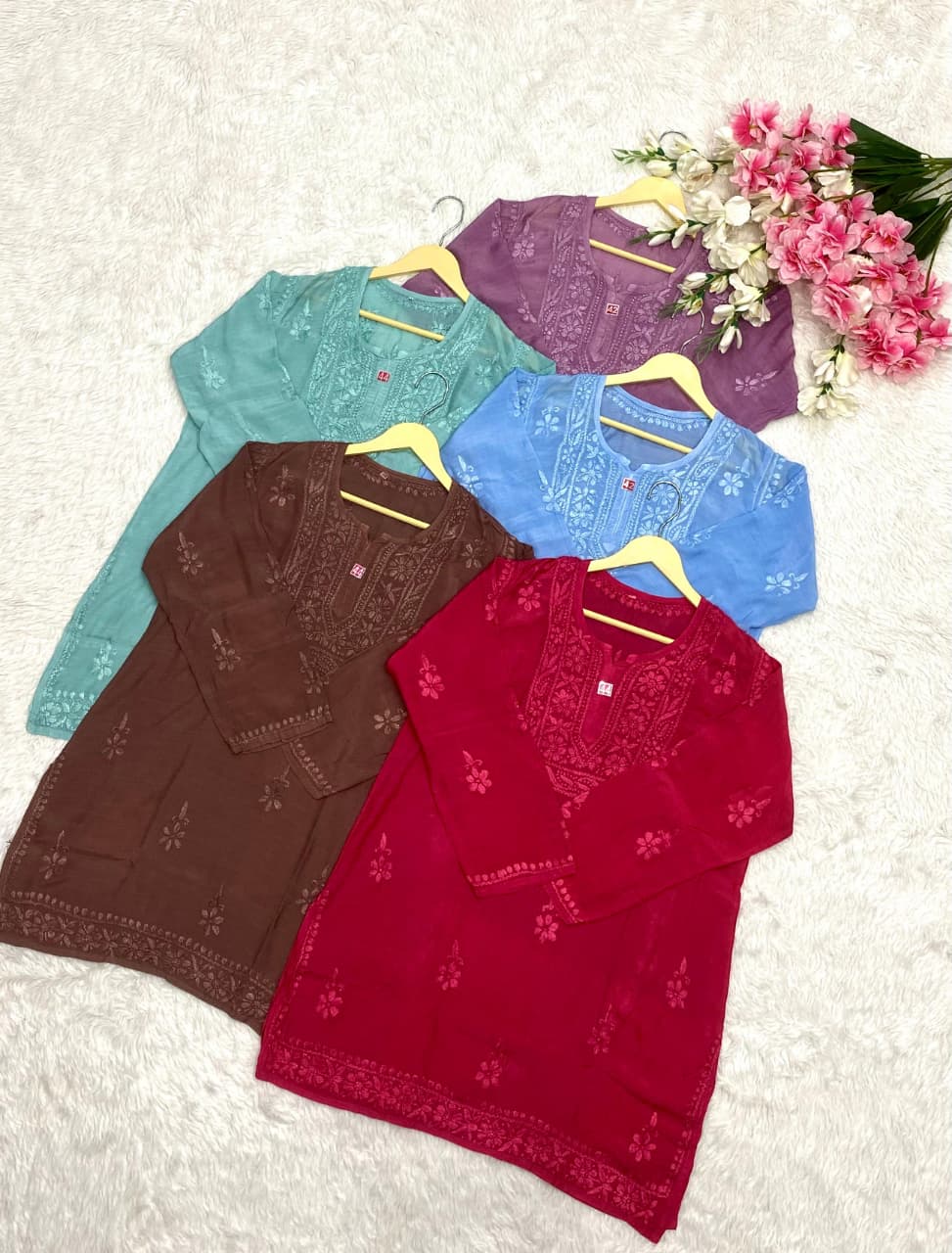 Muslin Short Comfort Top - Chikankari official
