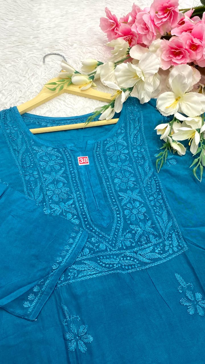 Muslin Short Top Effortless - Chikankari official