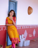 NEW Arivals YELLOW VATIKA SUIT SET Kanchi Cotton - Chikankari official