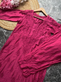 Newly Launched Chanderi Co ord Set - Chikankari official