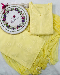 Newly launched premium Rayon set Pair - Chikankari official