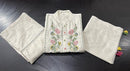 Nikhat Safed Shiffli Kurta Pant dupatta 3pc Set - Chikankari official