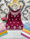 Noodle starp short Chikankari Kurti - Chikankari official