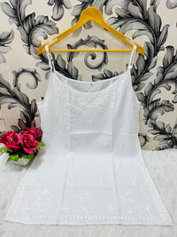Noodle starp short Chikankari Kurti - Chikankari official