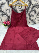 Noodle strap dyeable muslin soft set - Chikankari official