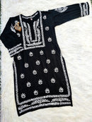 Noor Bangle Sleeves Designer Kurta - Chikankari official