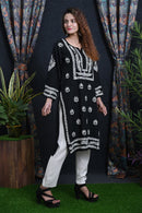 Noor Bangle Sleeves Designer Kurta - Chikankari official