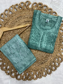 Noor Brasso Dyed Chikankari Combo - Chikankari official