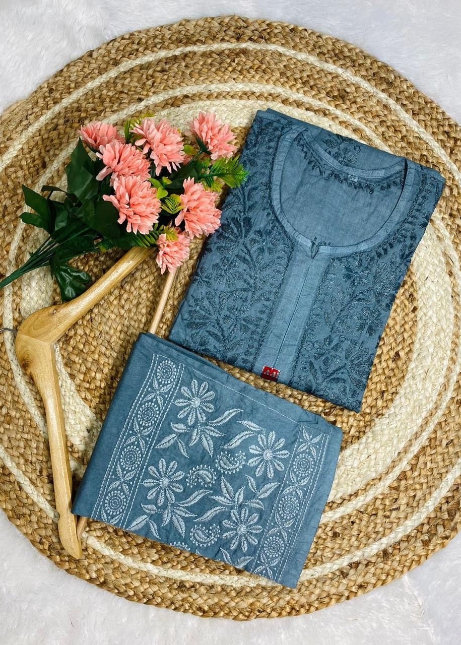 Noor Cotton Soft 2pc Breezy Set - Chikankari official