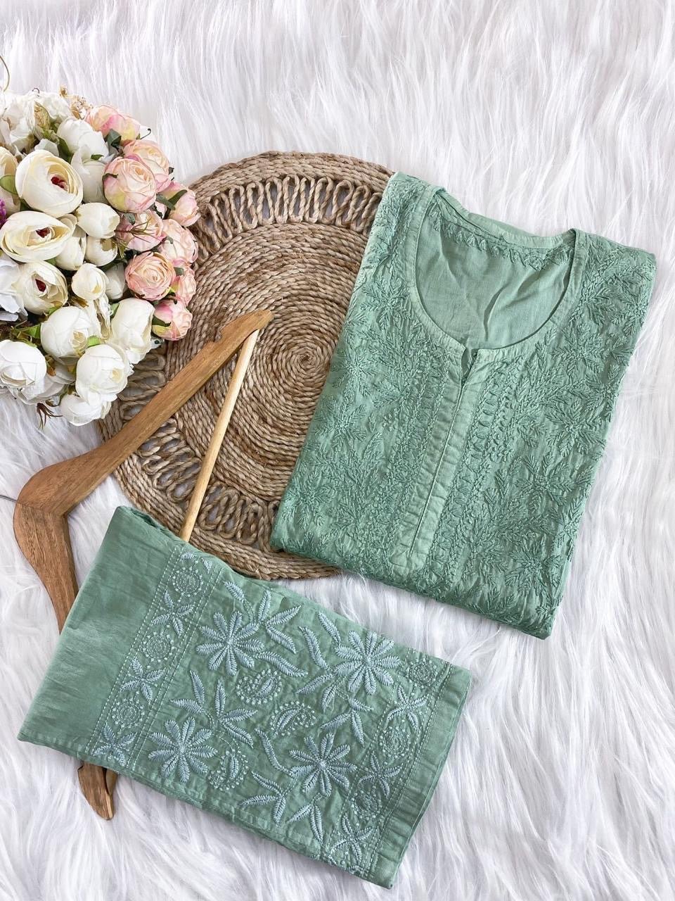 Noor Cotton Soft 2pc Breezy Set - Chikankari official