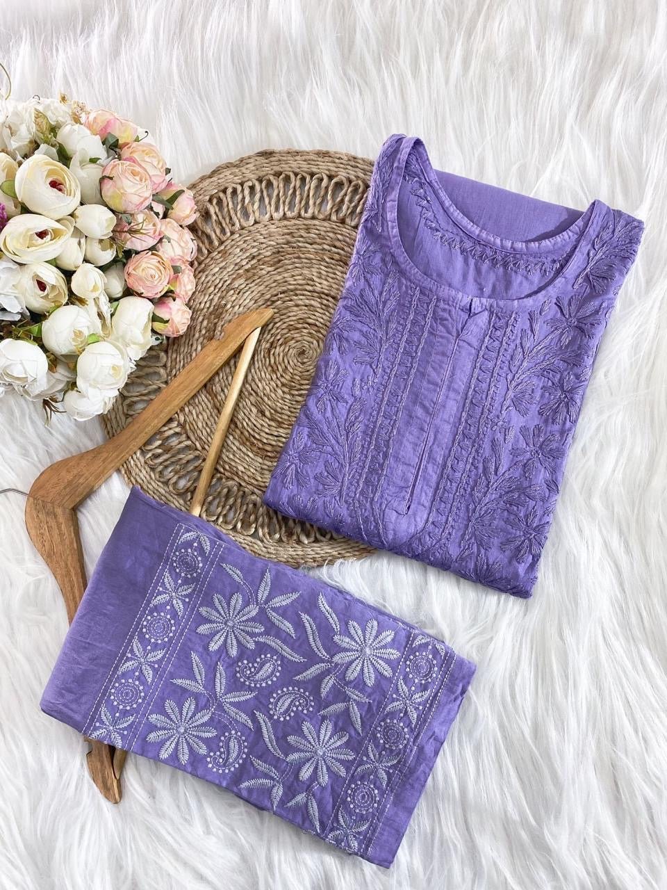Noor Cotton Soft 2pc Breezy Set - Chikankari official
