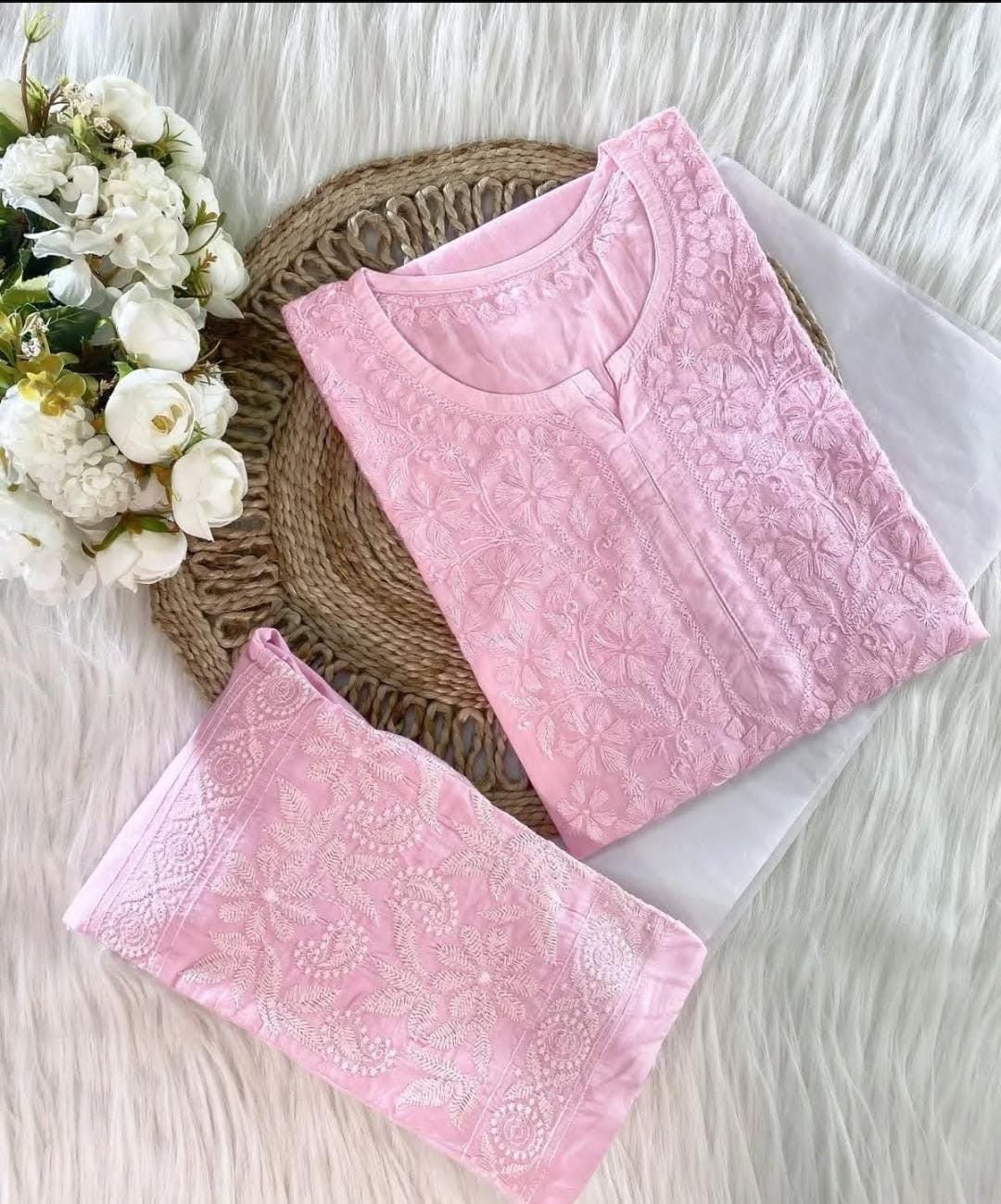 Noor Cotton Soft 2pc Breezy Set - Chikankari official