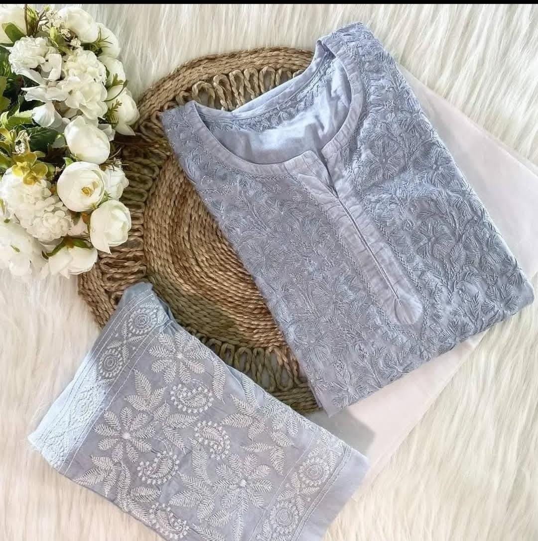 Noor Cotton Soft 2pc Breezy Set - Chikankari official