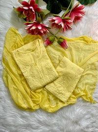Noor Dobby Cotton 3pc Softy & Comfort Set - Chikankari official