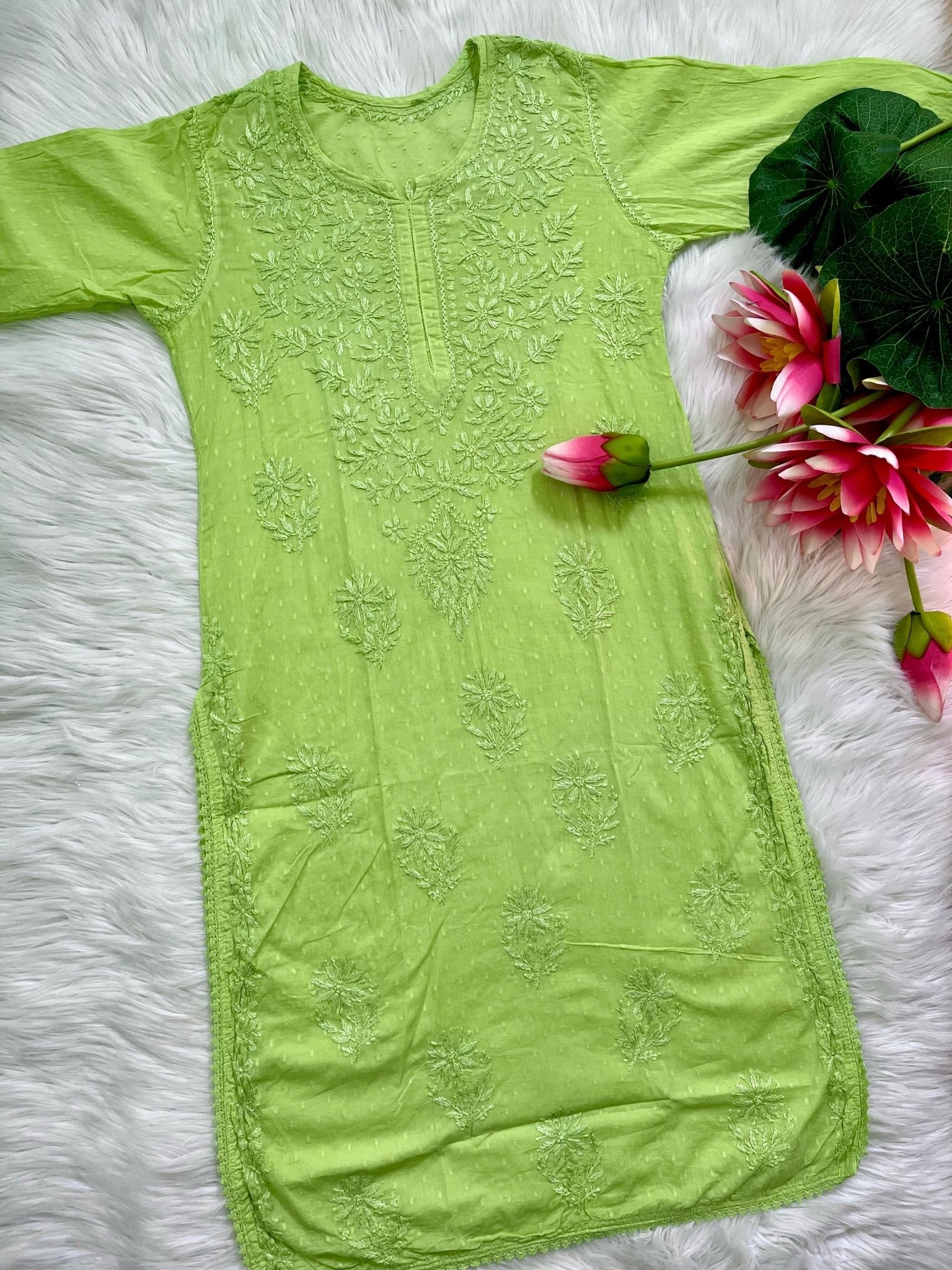 Noor Dobby Cotton 3pc Softy & Comfort Set - Chikankari official
