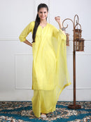 Noor Premium dobby plazzo set (3pc) - Chikankari official