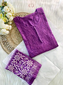 Noor Pure DobbyCotton Soft & Breezy Set - Chikankari official
