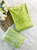 Noor Pure DobbyCotton Soft & Breezy Set - Chikankari official