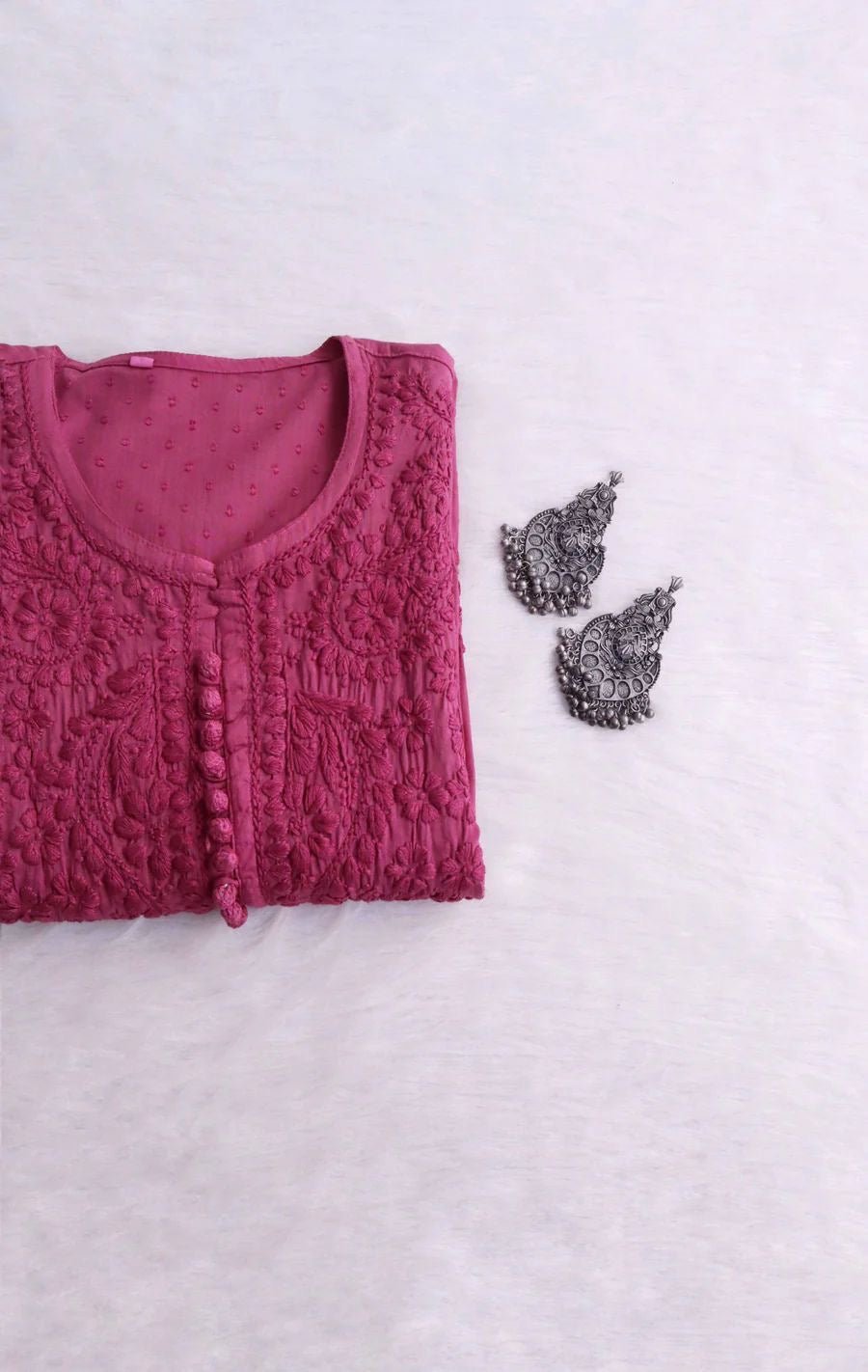 Noor Rangrez Rich Charm Dobby cotton Pastel’s Kurtis - Chikankari official