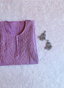 Noor Rangrez Rich Charm Dobby cotton Pastel’s Kurtis - Chikankari official