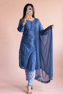 Noor Trendy Dobby Cotton 3pc Set - Chikankari official