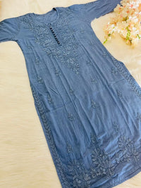 Noor Trendy Dobby Cotton 3pc Set - Chikankari official
