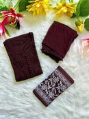 Noor Trendy Dobby Cotton 3pc Set - Chikankari official