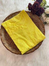 nyra chanderi mukaish kurti with bhakiya phanda work - Chikankari official
