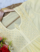 Nyra cut Cotton Dual shade kurti - Chikankari official