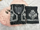 Nyra cut SlubCotton Set - Chikankari official