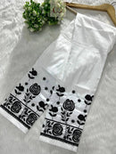 Nyra White With Black Thread Of Chikankari Combo With Pant ( Deepa & Swati Special ) - Chikankari official