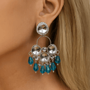 Ocean Blue Sparkle Silver Jhumka - Chikankari official