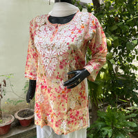 Office & College Wear Mul Short Tops - Chikankari official