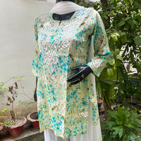 Office & College Wear Mul Short Tops - Chikankari official