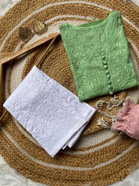 Ombre Dyed Dobby cotton Kurtis - Chikankari official