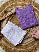Ombre Dyed Dobby cotton Kurtis - Chikankari official