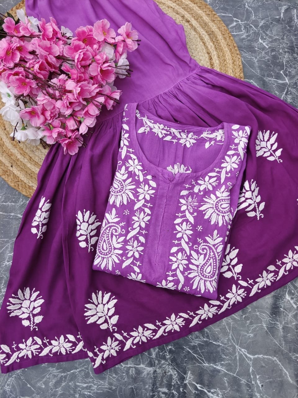 Ombre Dyed Gharara Sets - Chikankari official