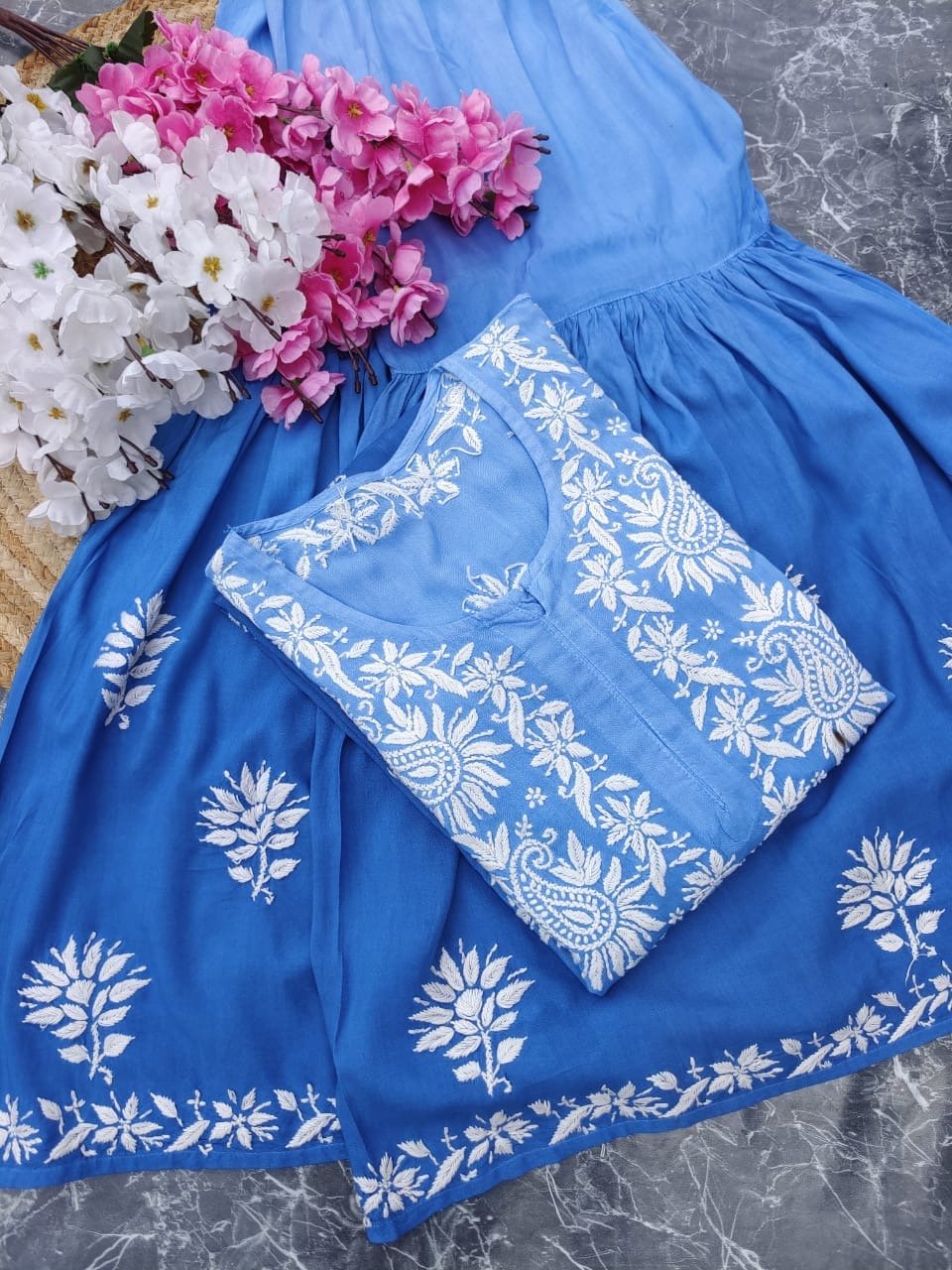 Ombre Dyed Gharara Sets - Chikankari official