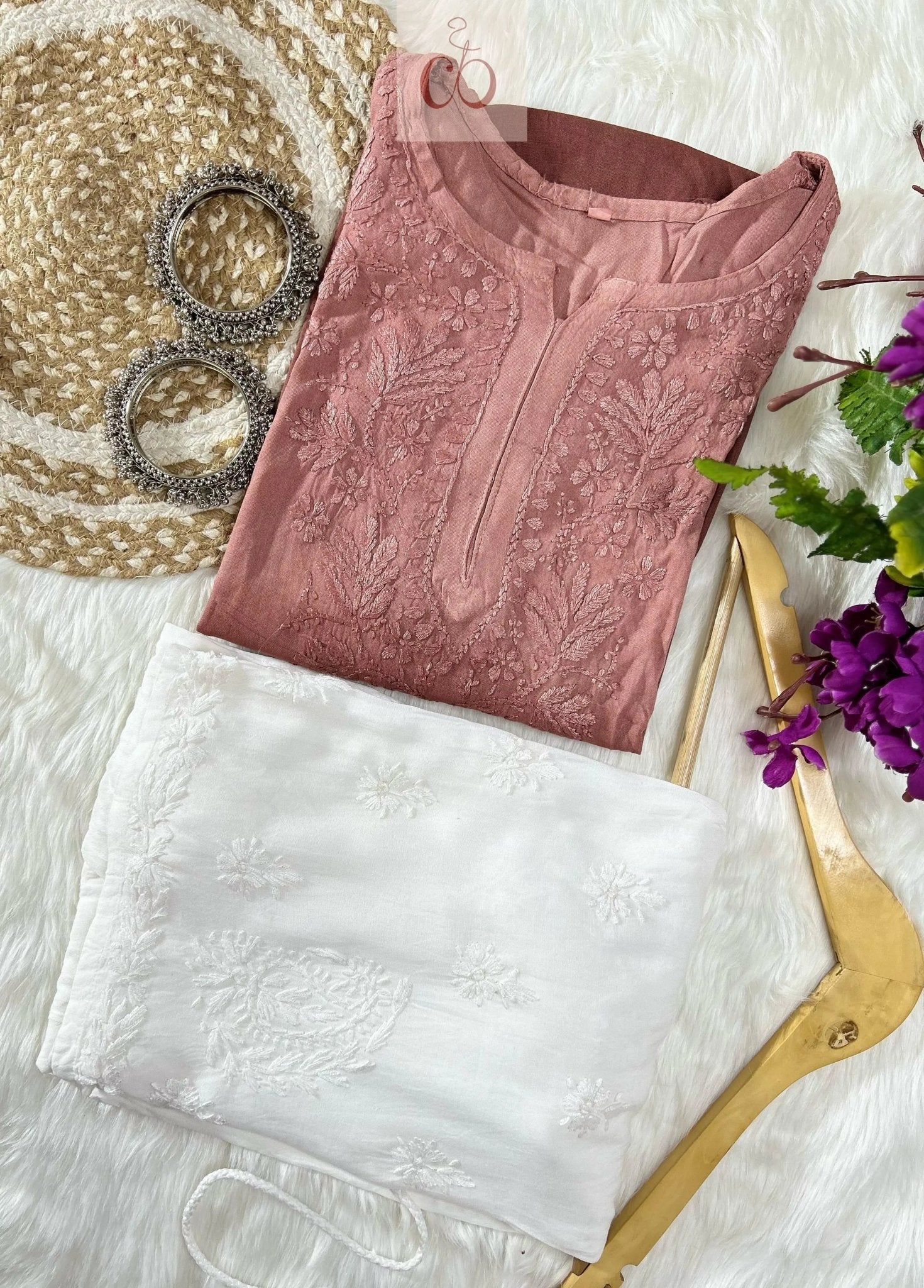 Ombre Dyed Rayon Short Top ‼️ Price Drop 😍 Sanvi special - Chikankari official