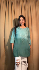 Ombre Dyed Rayon Short Top ‼️ Price Drop 😍 Sanvi special - Chikankari official