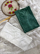 Ombre Rayon Kurta with Aari Work Dupatta & Handwork Pant - Chikankari official