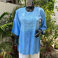 Ombre Rayon Short Top - Trendy Style - Chikankari official