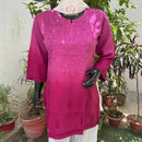 Ombre Rayon Short Top - Trendy Style - Chikankari official