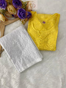 Original Chanderi Short Top - Chikankari official