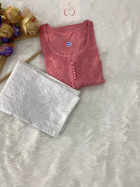 Original Chanderi Short Top - Chikankari official